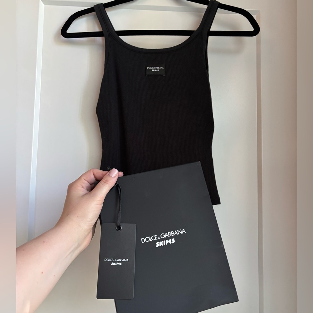 Skims x Dolce & Gabbana Tank, Onyx sz M